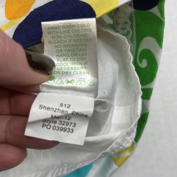 Lilly Pulitzer Resort White One Shoulder Dress Chiquita Bonita Size 4 - Picture 6 of 9